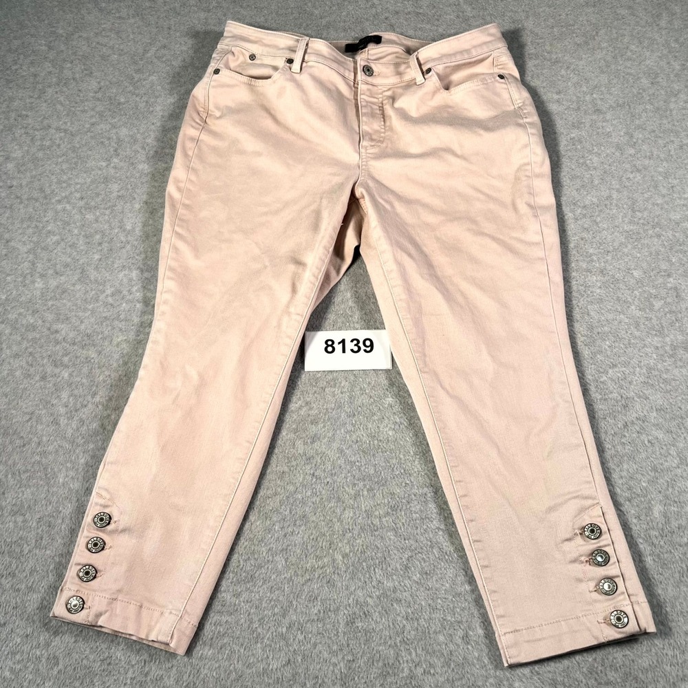 Talbots Pants Womens 14WP Pink Cotton Stretch Flawless Five Pocket Casual